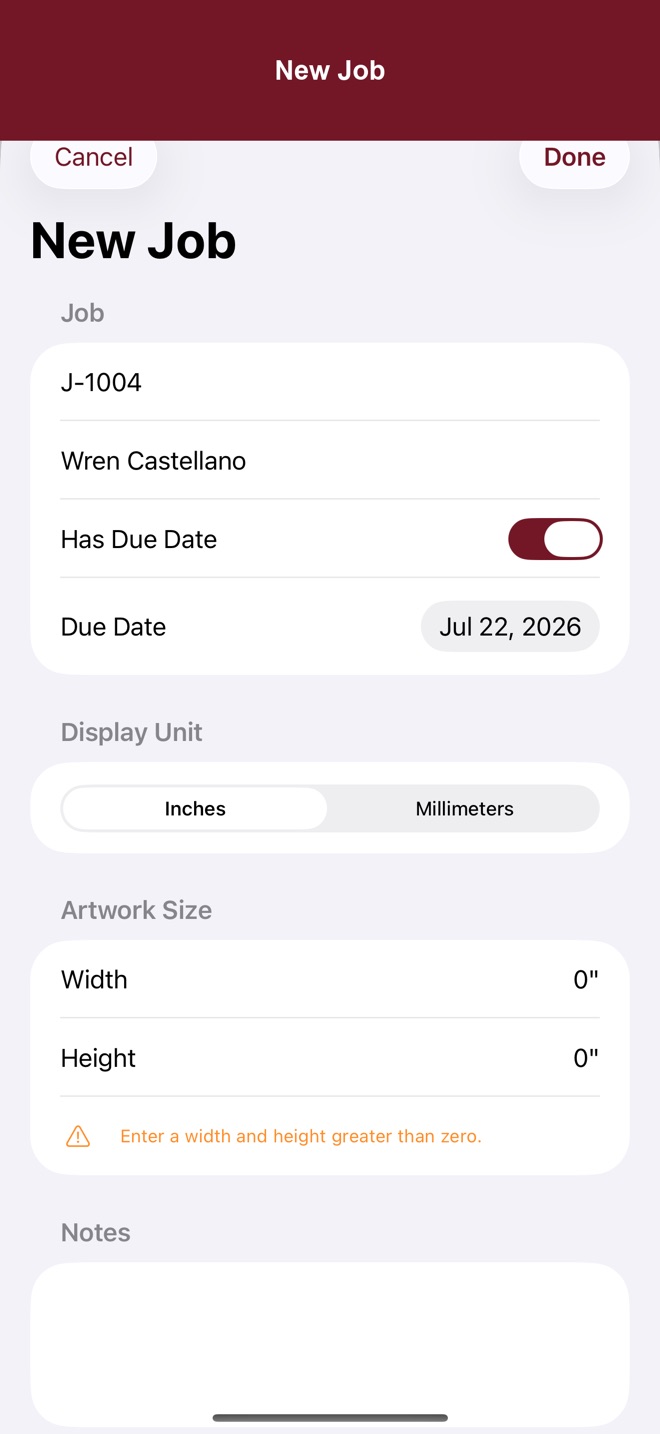 Screenshot: moulding and glazing settings