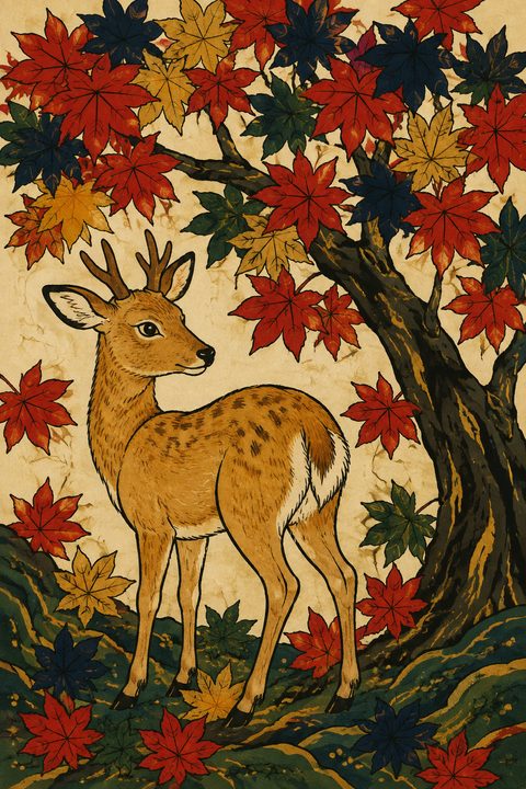 10月 紅葉の札