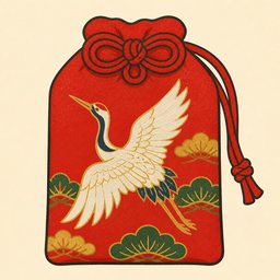 鶴の御守り