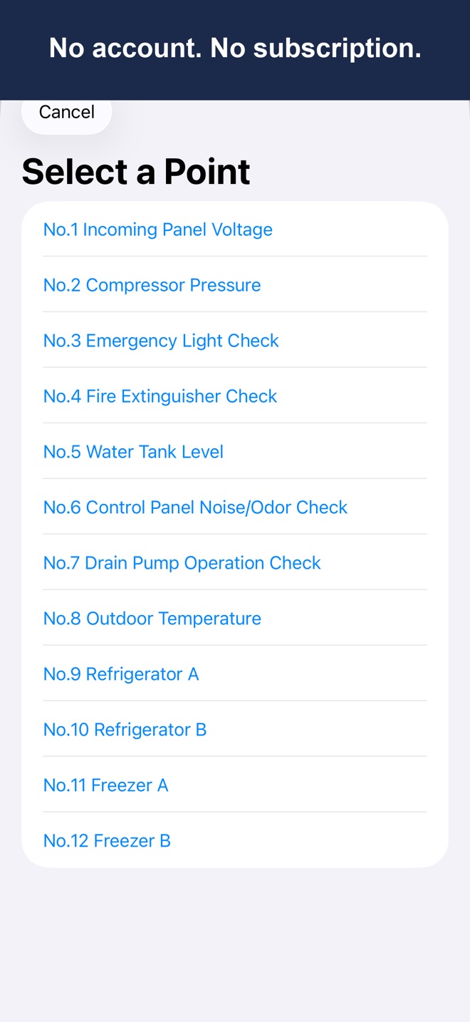 Label export screen for choosing check points before picking export option A, B, or C